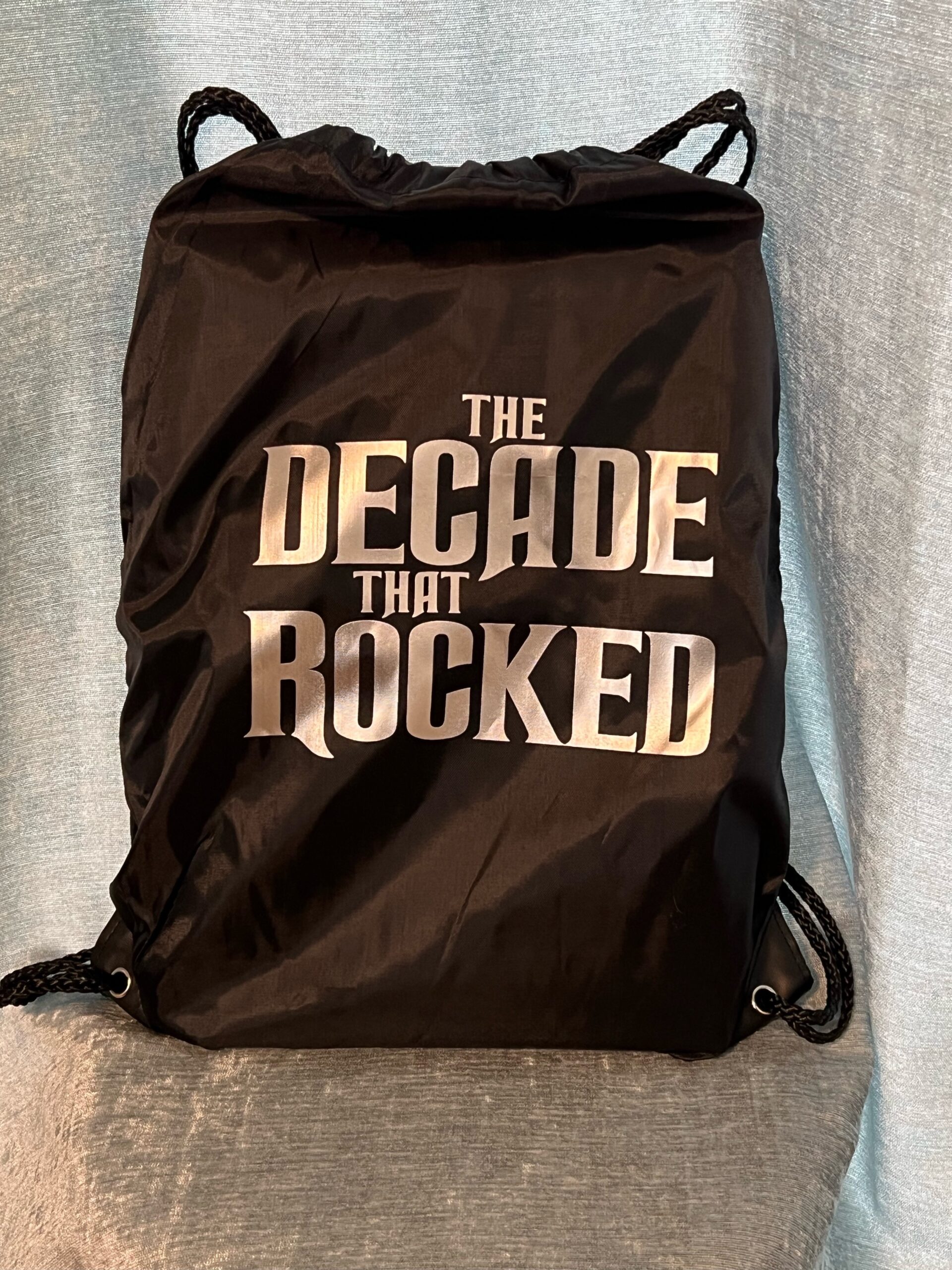 The Decade That Rocked Drawstring Bag